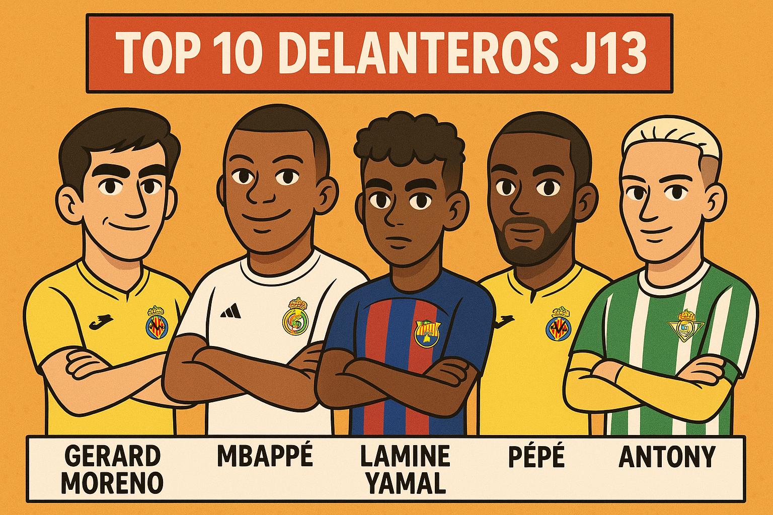 Top 10 Delanteros J13