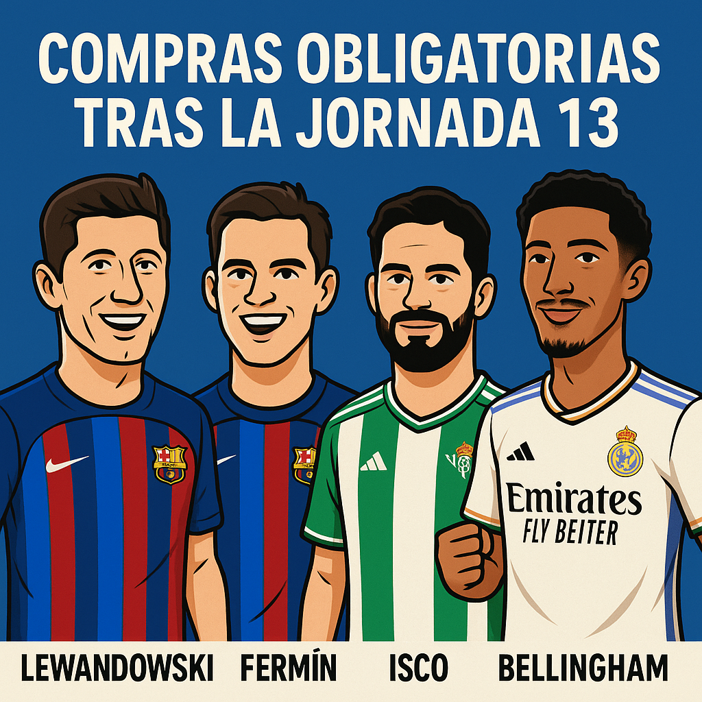 Jugadores fantasy obligatorios jornada 13