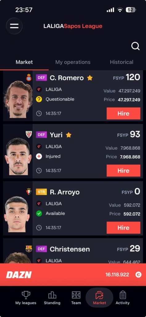 Mercado fantasy ejemplo app